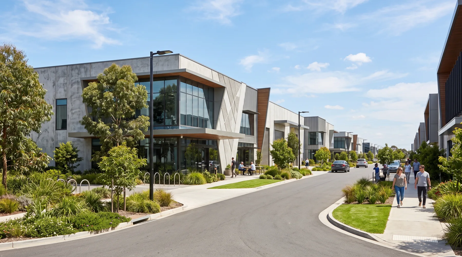 Indicative employment centre buildings at Croskell
